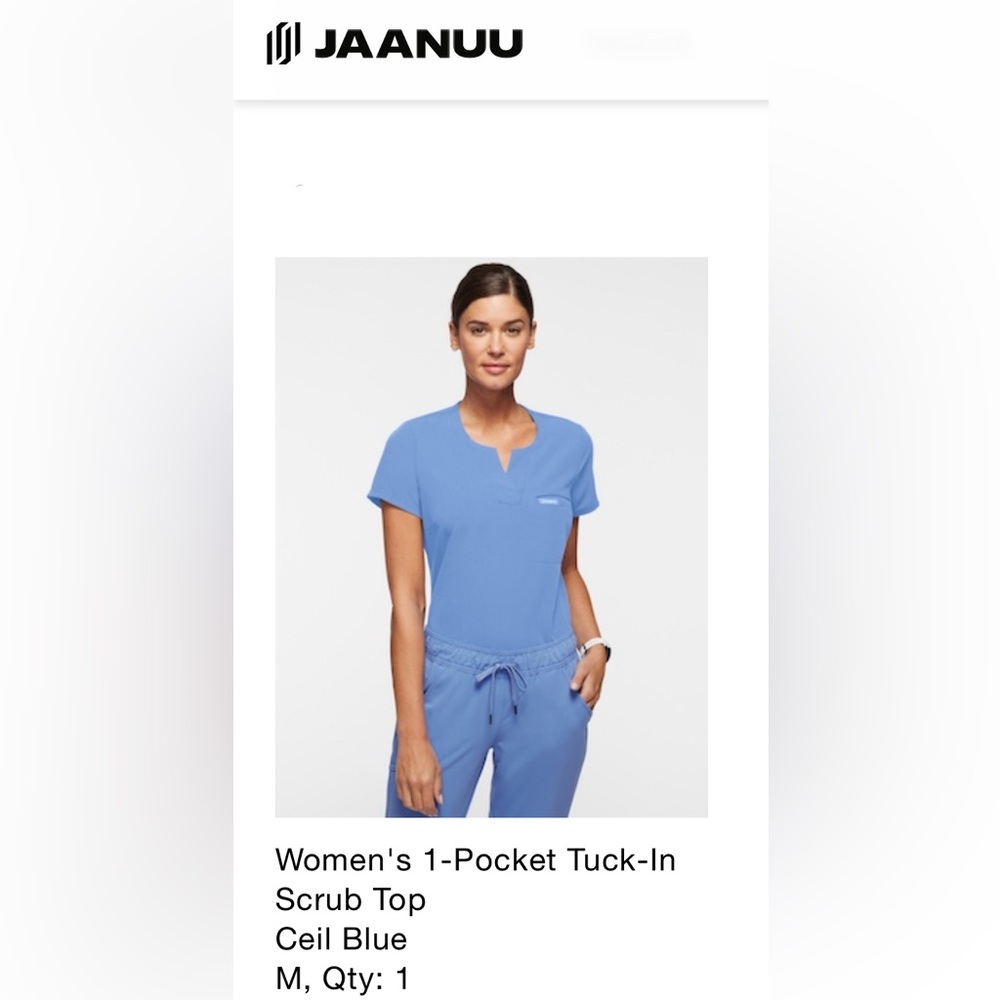 Jaanuu Women’s 1-pocket Tuck-in Scrub top